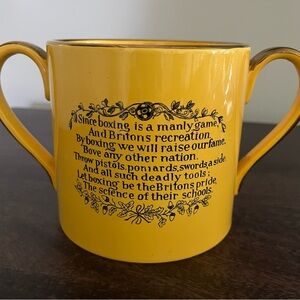 Large Gray’s Pottery Wrestling Themed Mug